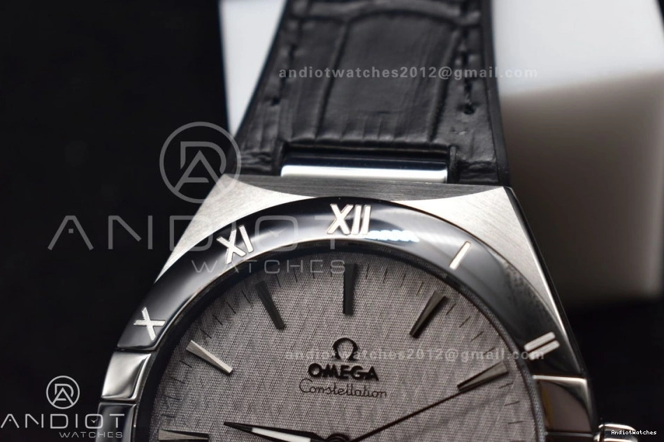 418 Gummy Dial Sophisticated Super Edition Strap A8900 Gray SS 1:1 Black Best on Constellation SBF Clone 0409